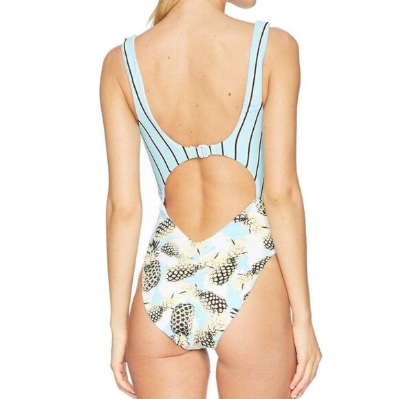 The Bikini Lab Medium pineapple one piece Monokini Swimsuit - New - Picture 3 of 5